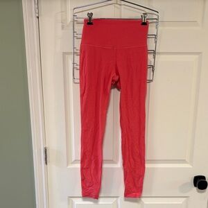 Lululemon Coral Wunder Train Leggings